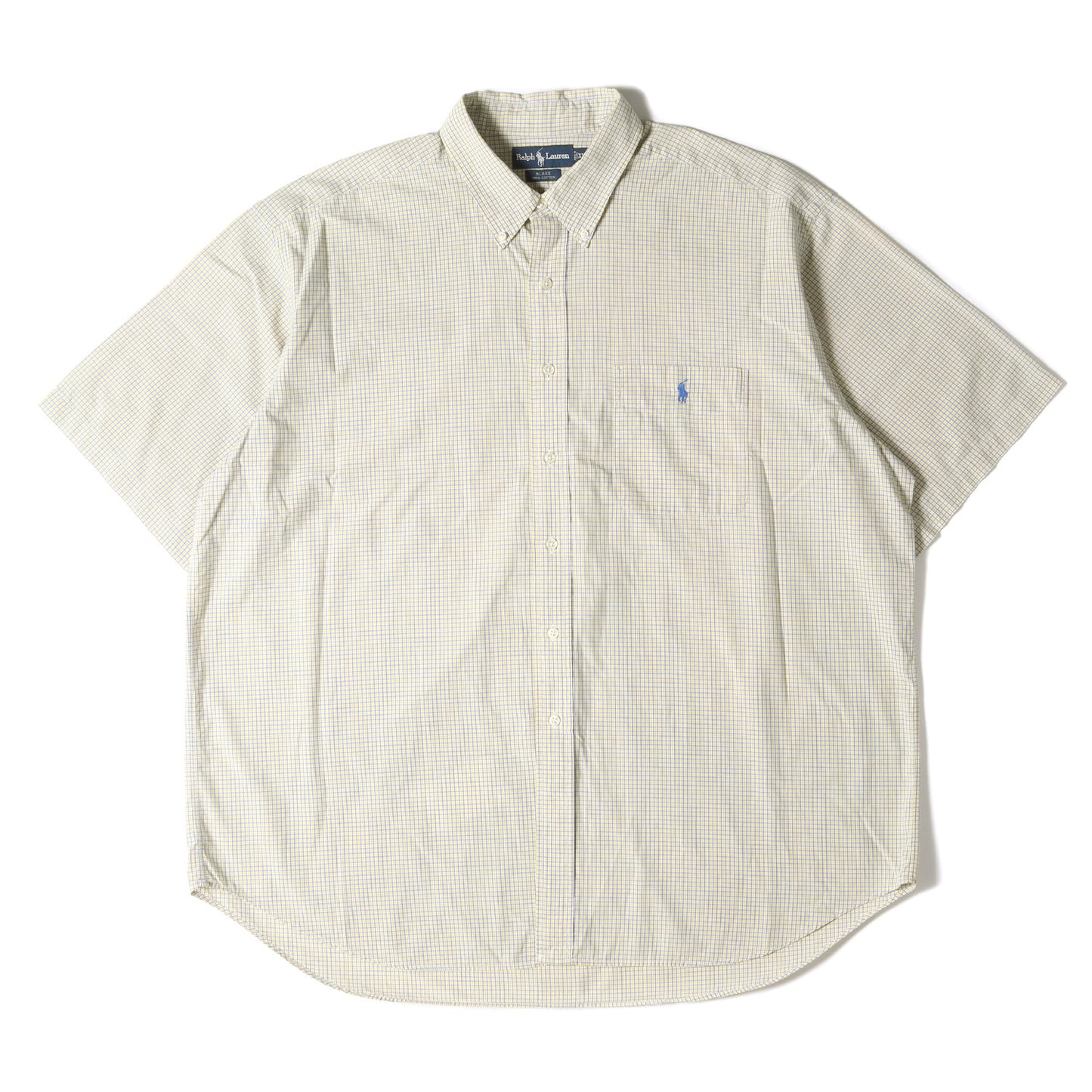 90s ポニー 刺繍 チェック B.D 半袖 シャツ (BLAKE)