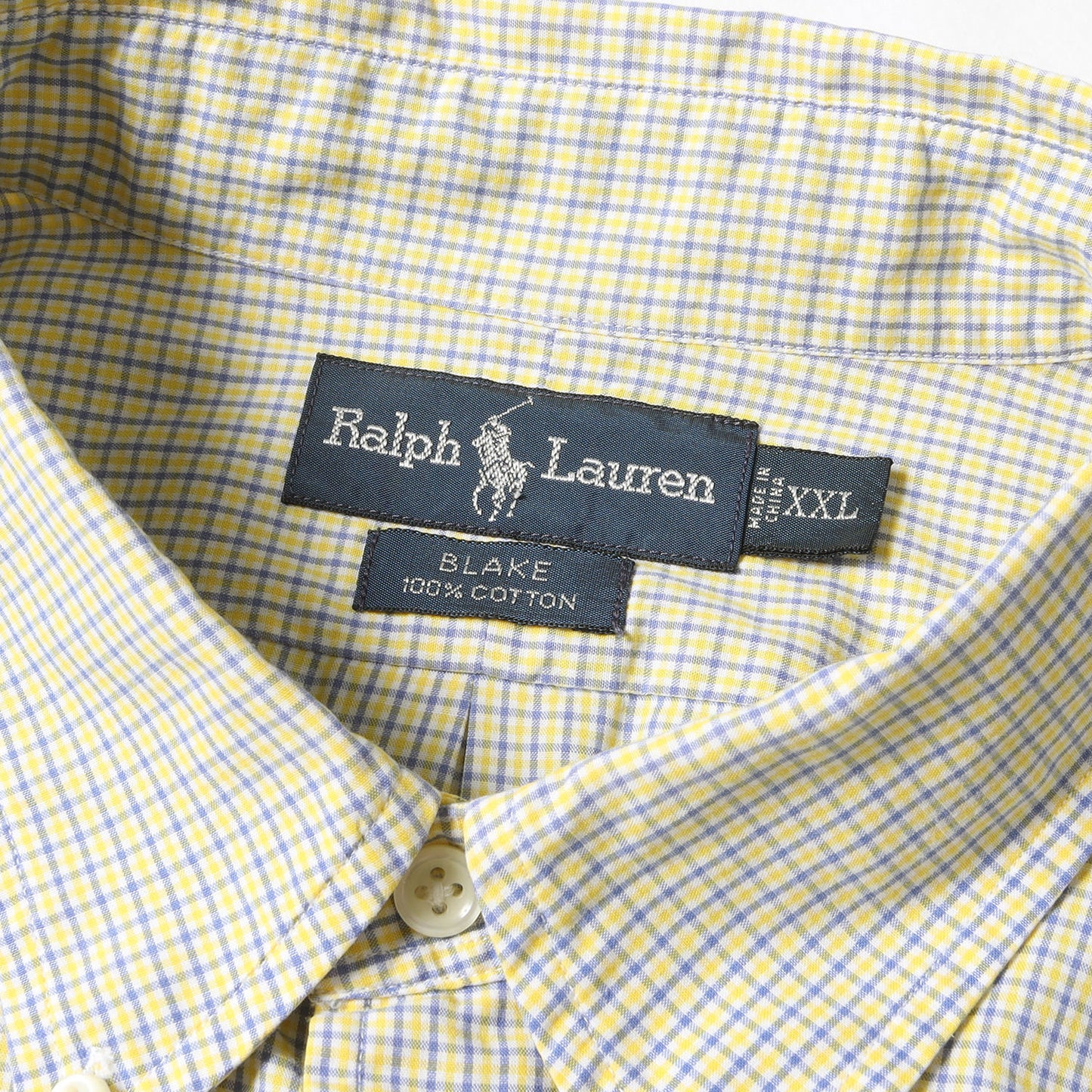 90s ポニー 刺繍 チェック B.D 半袖 シャツ (BLAKE)