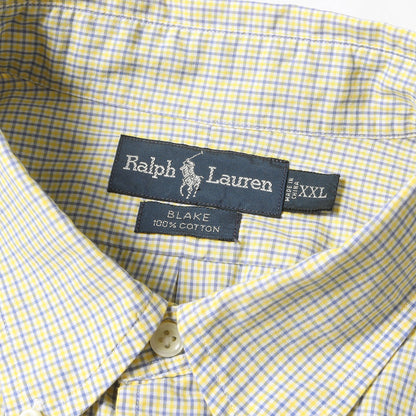 90s ポニー 刺繍 チェック B.D 半袖 シャツ (BLAKE)