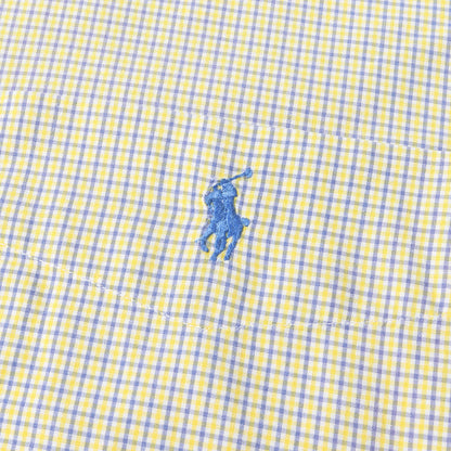 90s ポニー 刺繍 チェック B.D 半袖 シャツ (BLAKE)