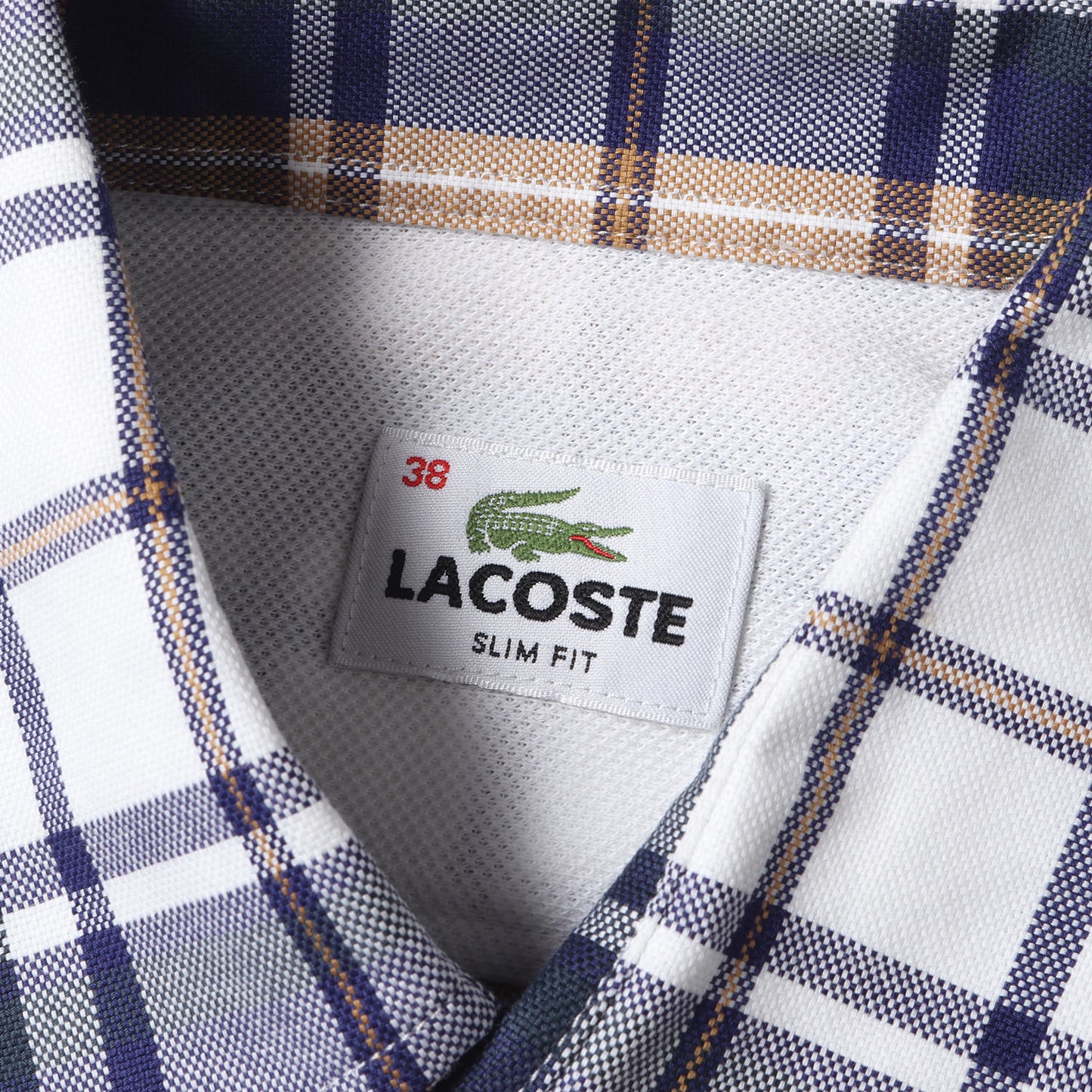 チェック スリムフィット フライフロント 半袖 シャツ (CH8944) / SLIM FIT 比翼仕立て