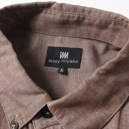 90s コットンリネンスラブ ボタンダウン 半袖シャツ / B.D im ISSEY MIYAKE アイエム HAMILTON ハミルトン 90年代