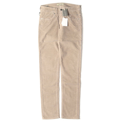 ウォッシュ加工 スリム ストレート ストレッチ コーデュロイ パンツ (22E3/S151) / 細畝