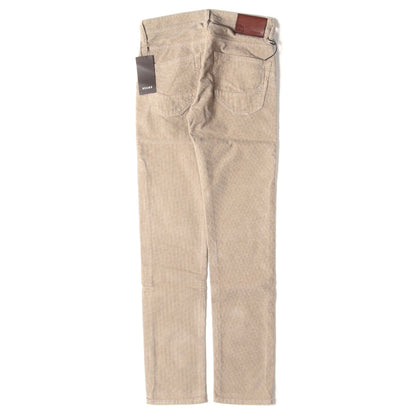 ウォッシュ加工 スリム ストレート ストレッチ コーデュロイ パンツ (22E3/S151) / 細畝