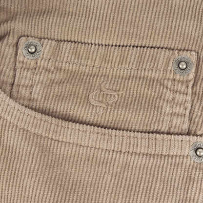 ウォッシュ加工 スリム ストレート ストレッチ コーデュロイ パンツ (22E3/S151) / 細畝