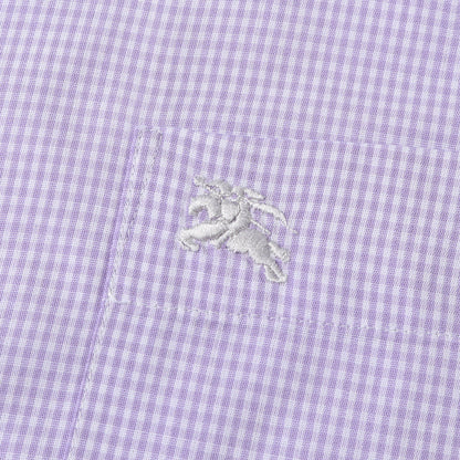 ホースマーク刺繍 ギンガムチェック ブロード ボタンダウンシャツ / B.D 長袖 ワンポイント LONDON