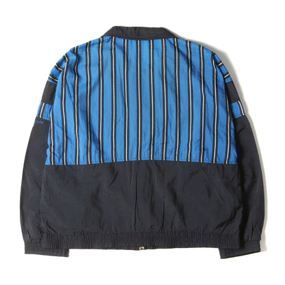 90s × Shaquille ONeal ストライプ ナイロン ジップ ジャケット / シャキール・オニール SHAQ ブルゾン オーバーサイズ