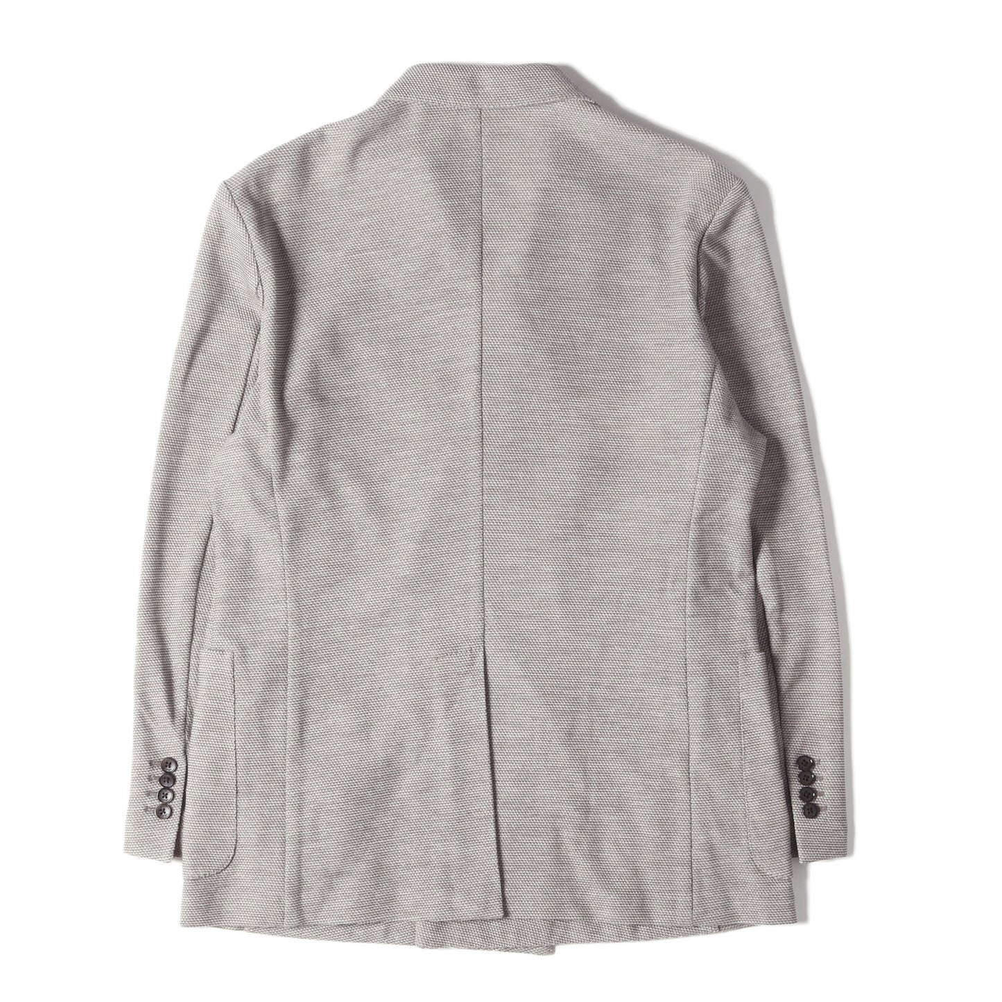 ピークドラペル ウールコットンニット 4B ダブルブレスト テーラードジャケット (G145C-23672IST)