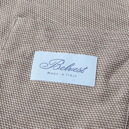 ピークドラペル ウールコットンニット 4B ダブルブレスト テーラードジャケット (G145C-23672IST)