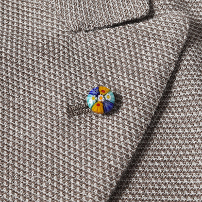 ピークドラペル ウールコットンニット 4B ダブルブレスト テーラードジャケット (G145C-23672IST)