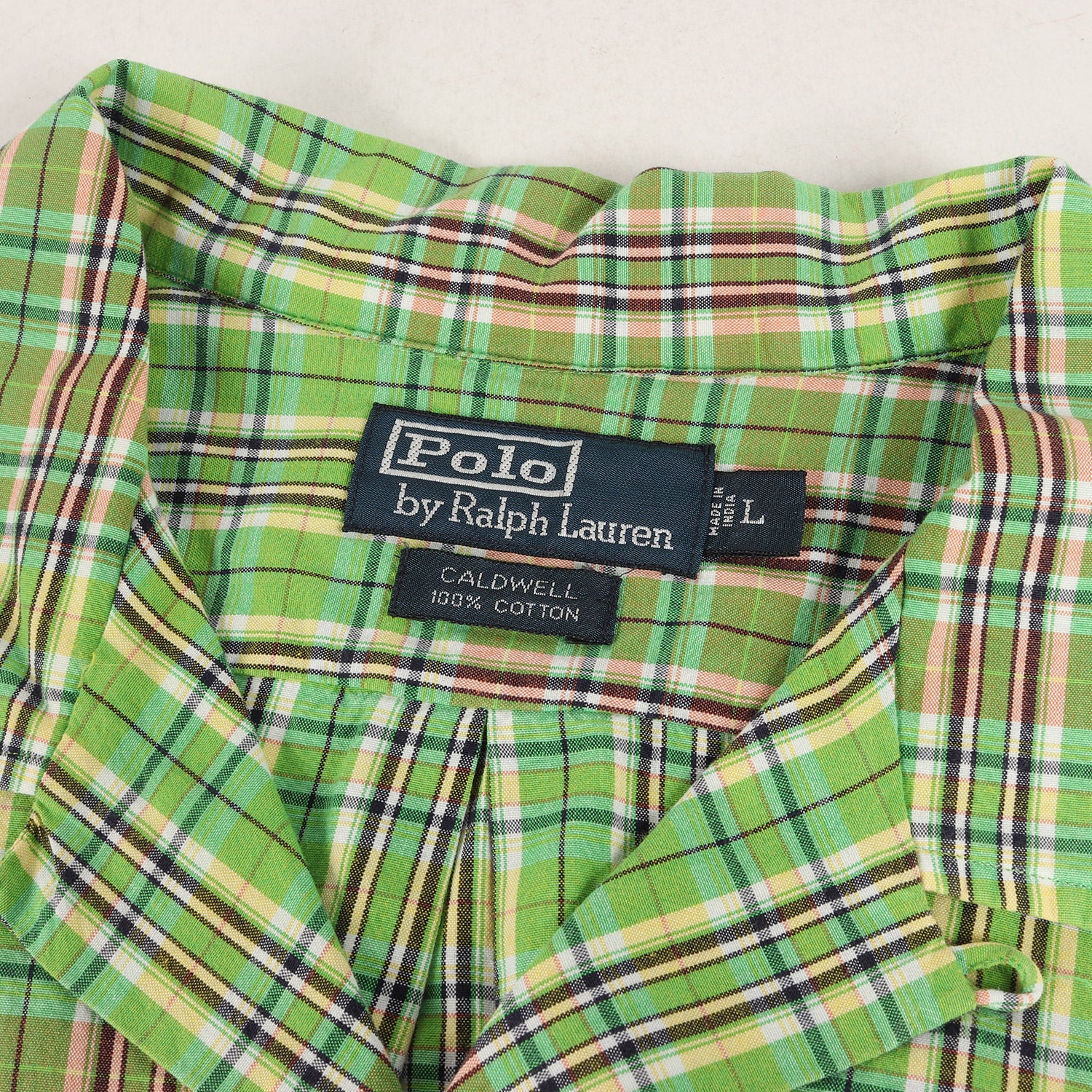 e*c様 ポロ ラルフローレン 半袖 シャツ Lサイズ CALDWELL 刺繍 90's Polo by Ralph Lauren 