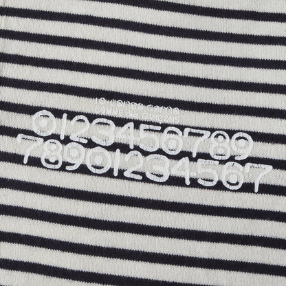 11SS × 10 CORSOCOMO ナンバリング ロゴ ボーダー コットンニット 半袖 ポロシャツ (SE-T903)