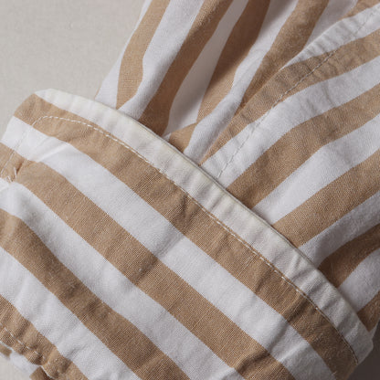 19SS ストライプ コットン リネン オープンカラー シャツ (SD STRIPE OPEN COLLAR SHIRT) / 長袖 開襟 ボックスシルエット