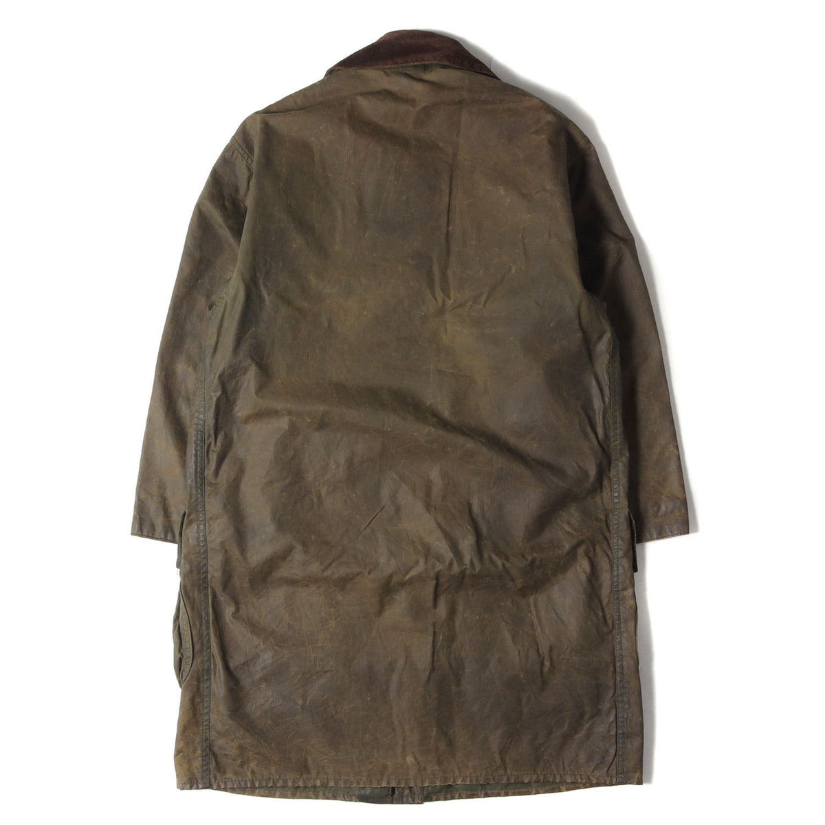 80s ワックス コットン コート (BORDER JACKET) / オイルド ジャケット 旧3ワラント 1987年製 ENGLAND製