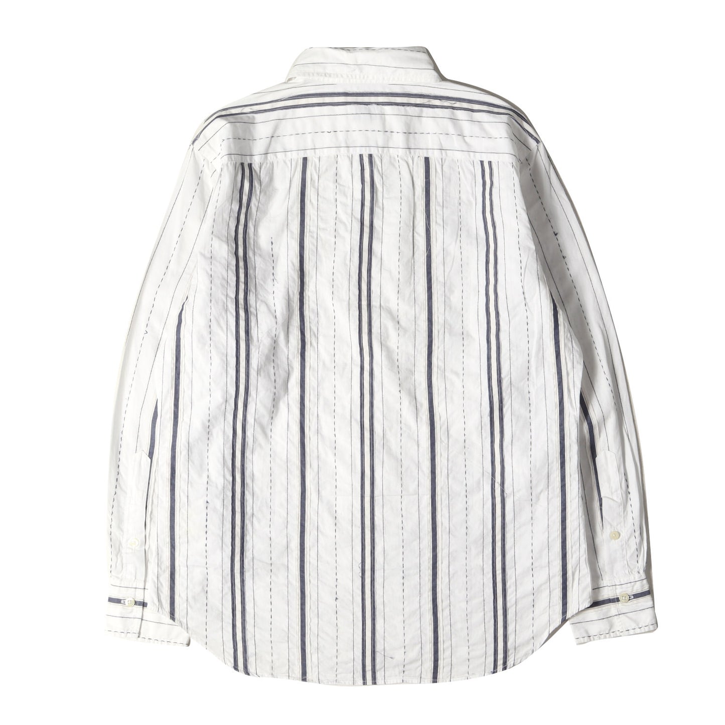 ステッチ テープ ランダム ストライプ ブロード ドレス シャツ / 長袖 フォーマル オフィカジ ビジカジ LONDON