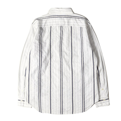 ステッチ テープ ランダム ストライプ ブロード ドレス シャツ / 長袖 フォーマル オフィカジ ビジカジ LONDON