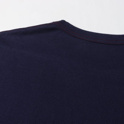 10SS スリーブ フラワー リネン混 キュプラコットン 切替 バインダーネック Tシャツ (HE-T111) / プレーン ソリッド ベーシック アーカイブ Y2K モード デザイナーズ