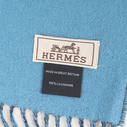レクトヴェルソ カシミア ウール ニット フリンジ マフラー / リバーシブル 2トーン ストール