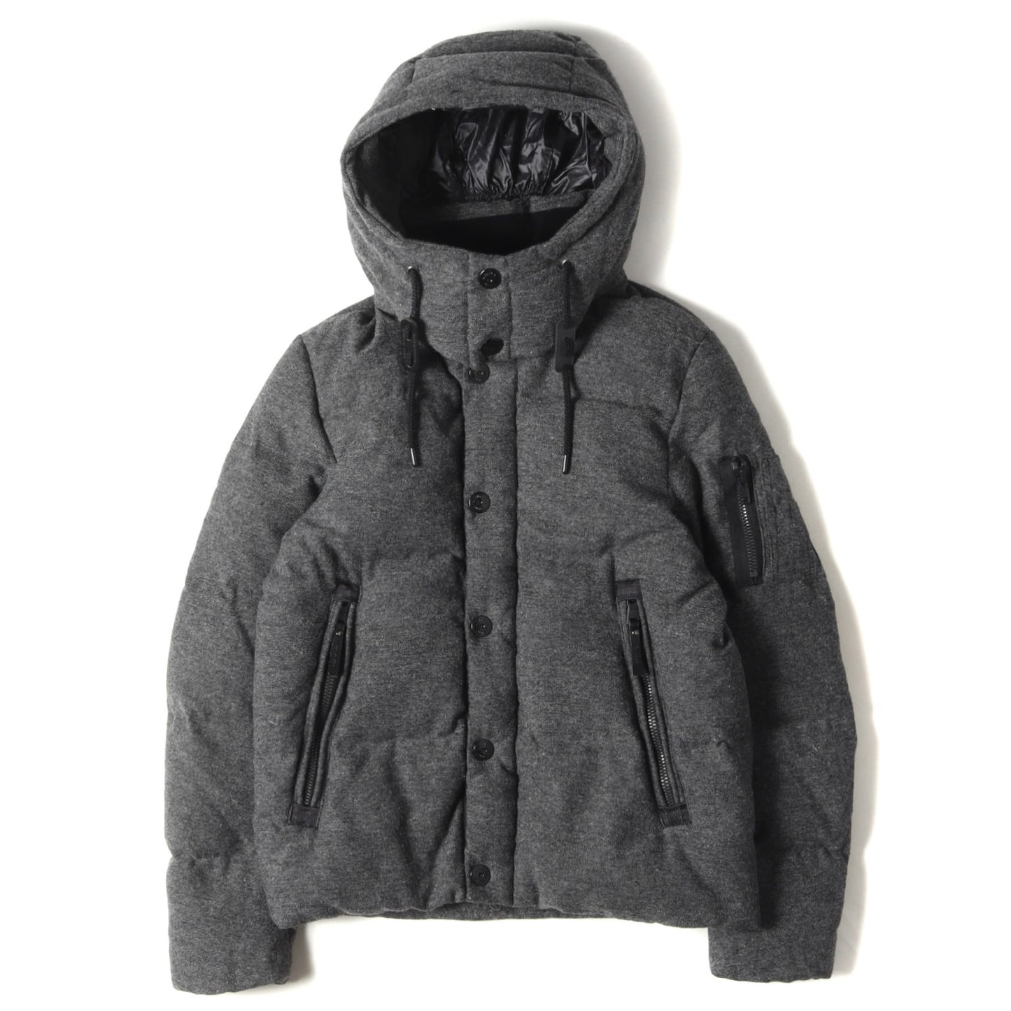 × NANO UNIVERSE フーディー ウール ツイード ダウン ジャケット (WOOL G2 DOWN JACKET NUC82DWW002TS) / ブルゾン