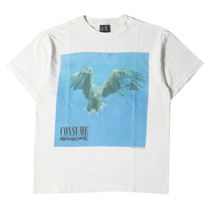 23AW × FORSOMEONE ヴィンテージ加工 イーグル ロゴ グラフィック Tシャツ (FS_SS T-SHIRT/CONSUM SM-A23-0000-010) / 著名人着用モデル