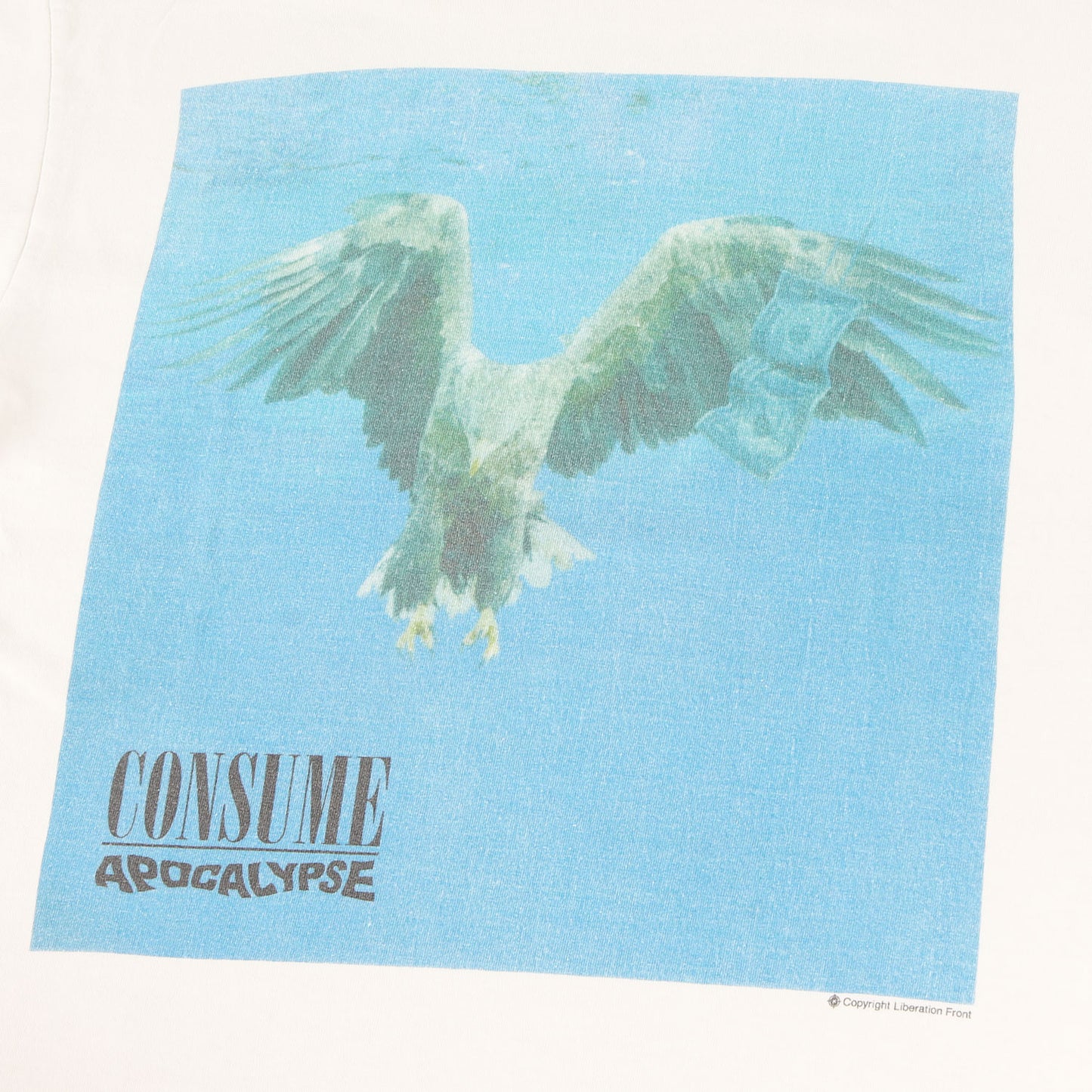23AW × FORSOMEONE ヴィンテージ加工 イーグル ロゴ グラフィック Tシャツ (FS_SS T-SHIRT/CONSUM SM-A23-0000-010) / 著名人着用モデル