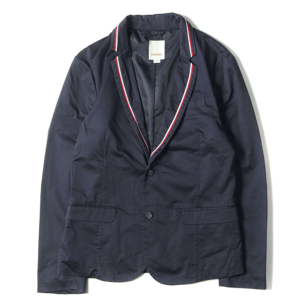 DIESEL (ディーゼル) トリコロールカラーラペル ストレッチコットン 2B 