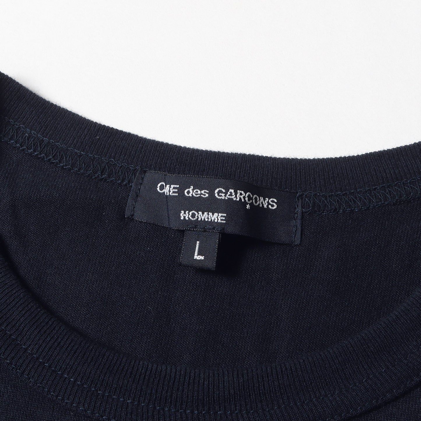 18AW ワンポイント ロゴ バインダーネック Tシャツ (HB-T009) / プレーン 定番 モード デザイナーズ