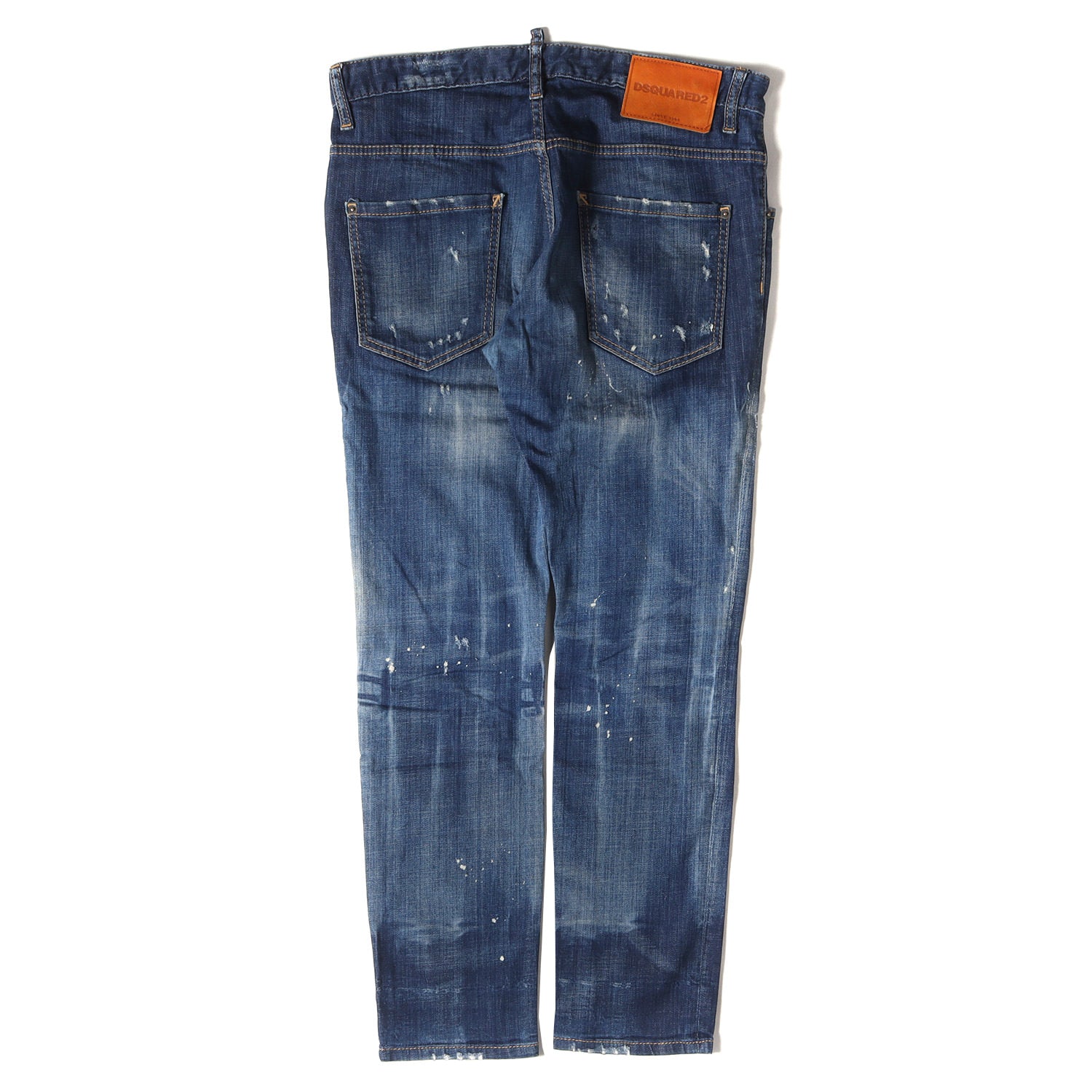 DSQUARED2 (ディースクエアード) ヴィンテージ加工 ストレッチ スケーター デニム パンツ (Skater Jean S71LB0265)  / ジーンズ テーパード クラッシュ ダメージ – ブランド古着の通販・買取 | BEEGLE by Boo-Bee