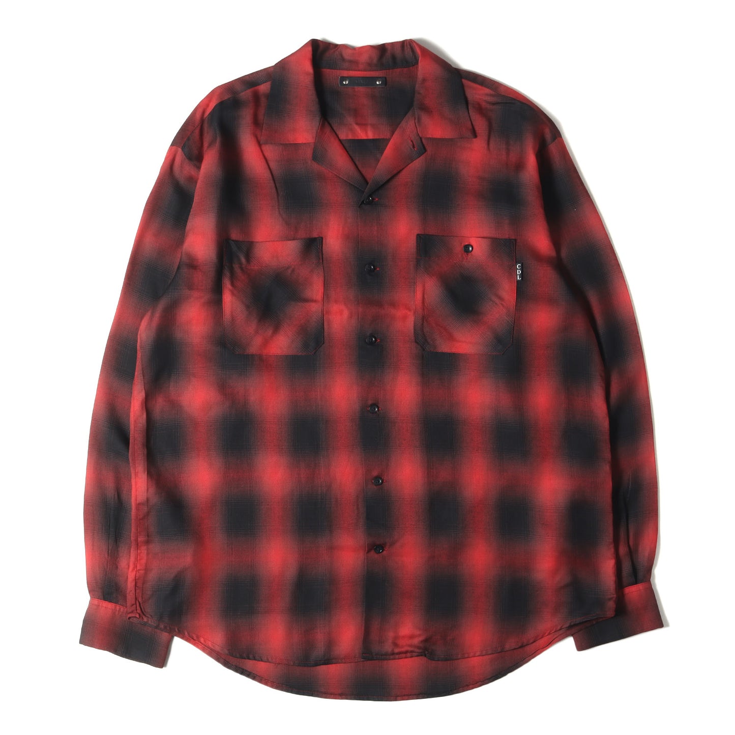 21SS × CLAIR DE LUNE オンブレチェック レーヨン オープンカラー シャツ (CDL Rayon Ombre Check Shirt MND-TSK001) / 長袖 開襟