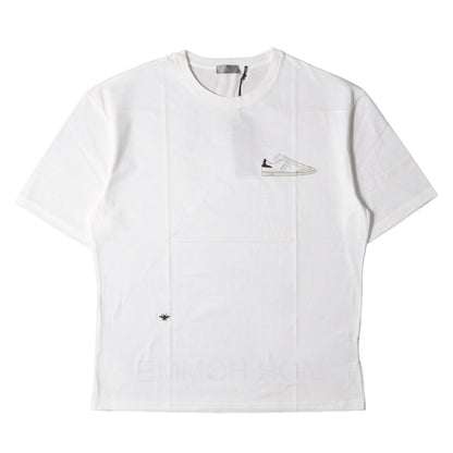 B01 スニーカー プリント BEE 刺繍 バックヘム ロゴ Tシャツ (863J621W112)
