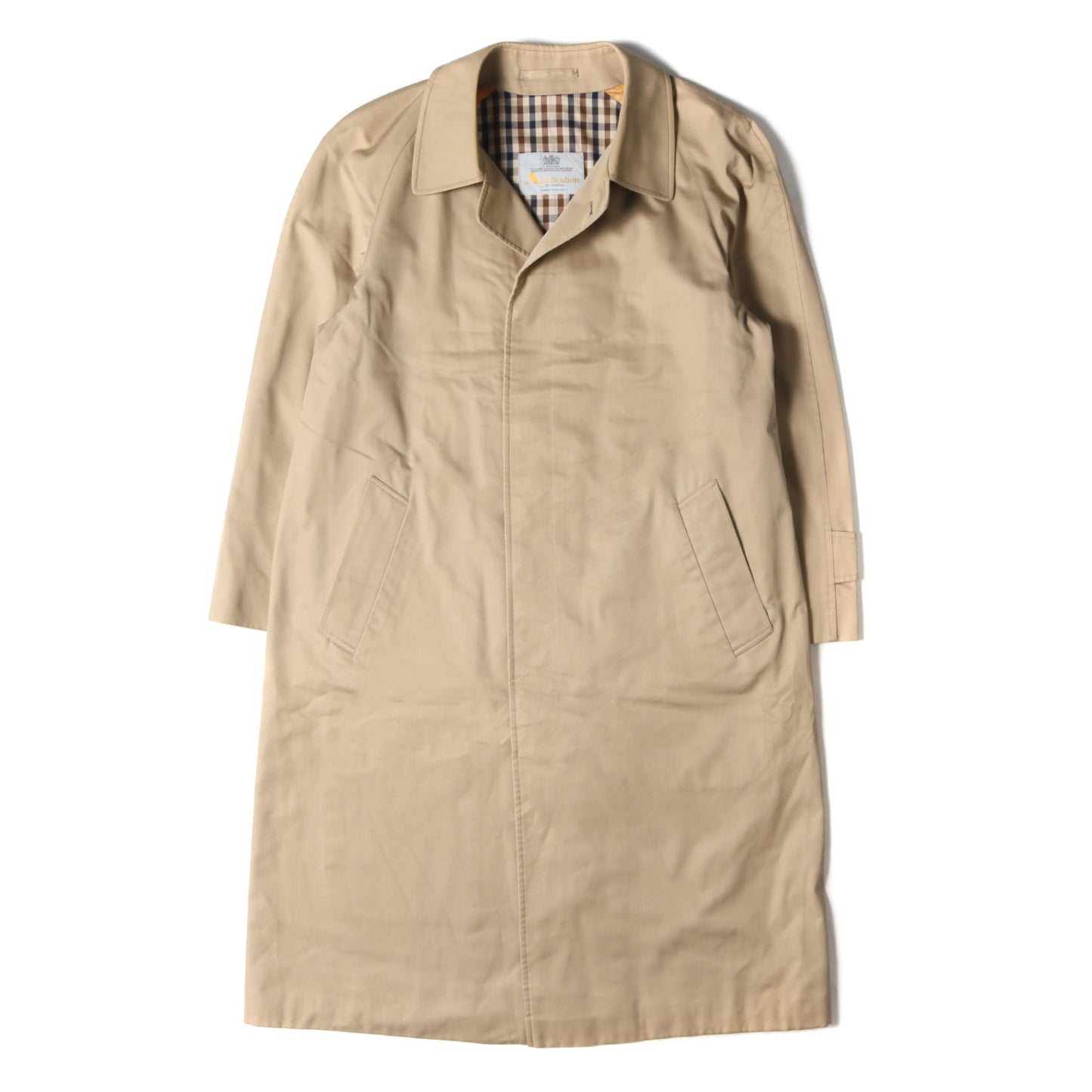 コットンポリ ツイル ギャバ ステンカラー コート / バルマカーン OF LONDON イングランド製