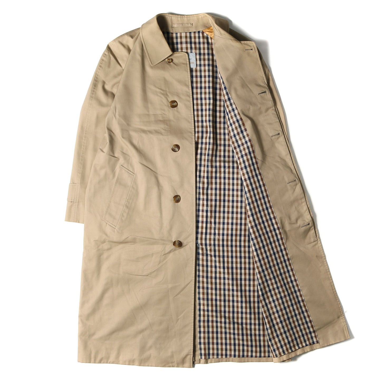 コットンポリ ツイル ギャバ ステンカラー コート / バルマカーン OF LONDON イングランド製