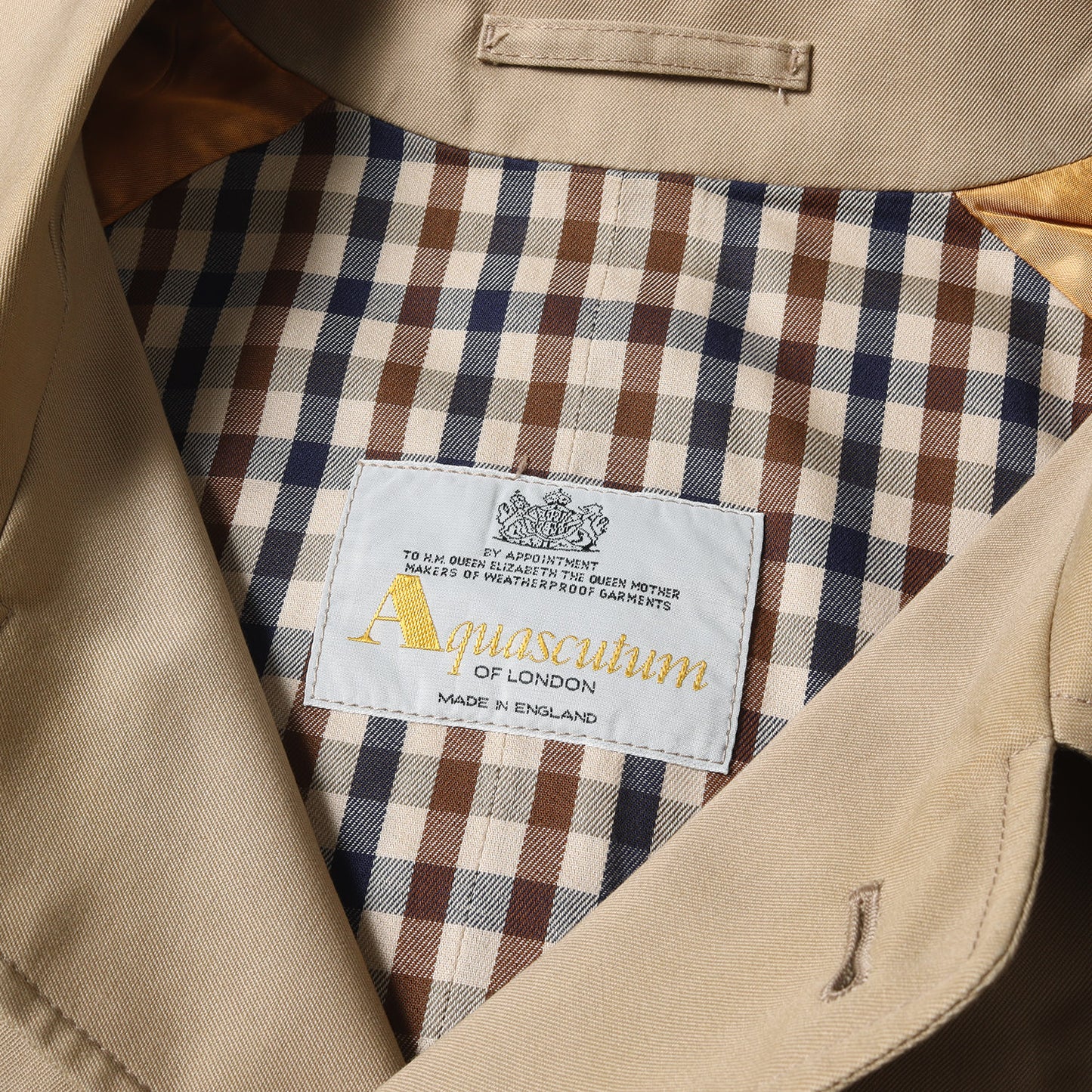 コットンポリ ツイル ギャバ ステンカラー コート / バルマカーン OF LONDON イングランド製