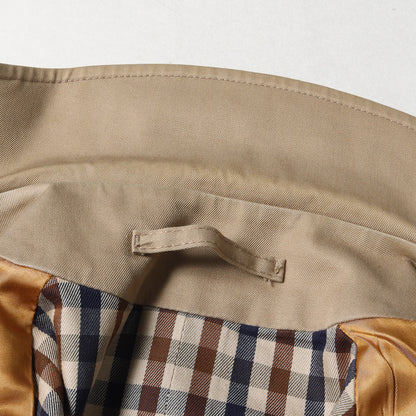 コットンポリ ツイル ギャバ ステンカラー コート / バルマカーン OF LONDON イングランド製