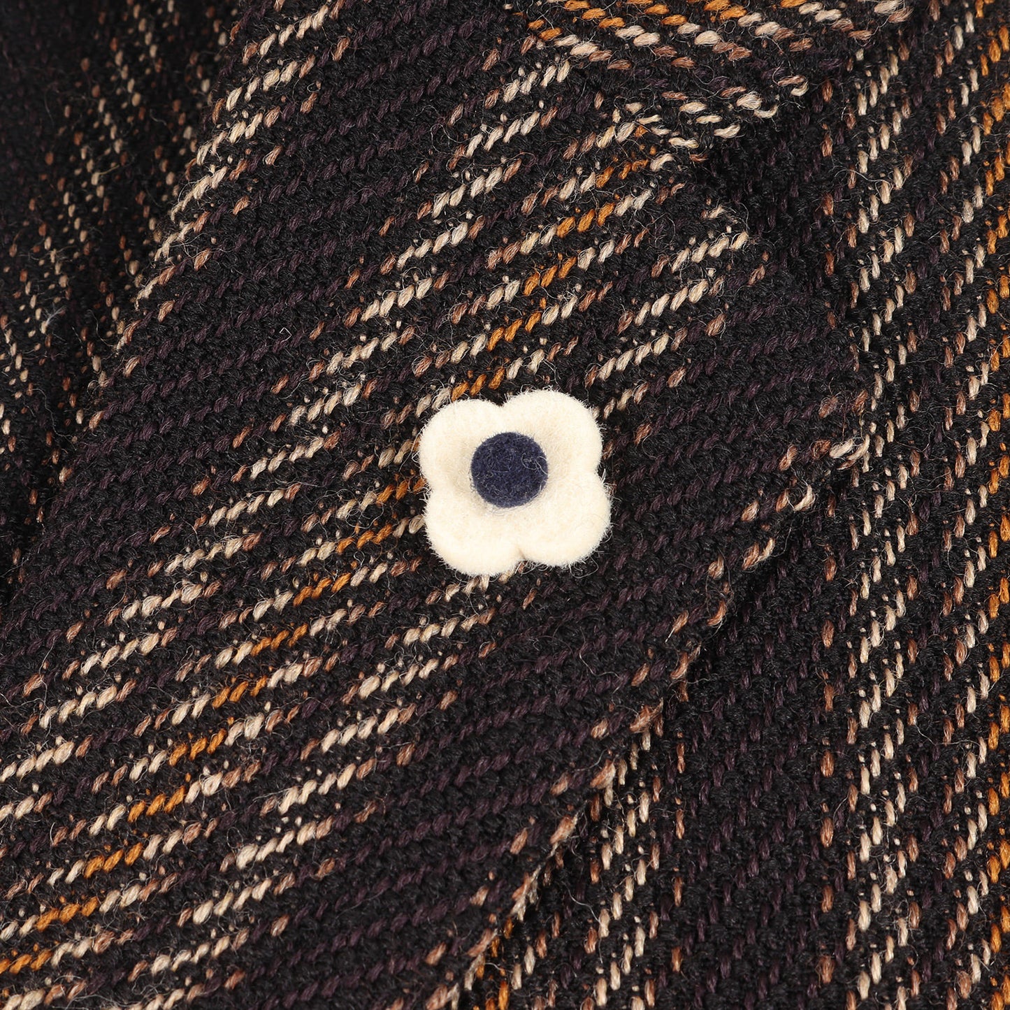 ブートニエール付き ストライプ ストレッチ ウール コットン ツイード 3B テーラード ジャケット(JU93AQ43 IPA57537)