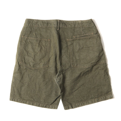 21SS ミリタリー メディカル リネンデニム ショート パンツ / ハーフ ショーツ SPORTWEAR