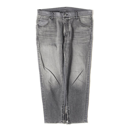 22SS USED加工 ツートーン ジップ テーパード ストレッチ デニム パンツ (7.5 ZIP TAPERED 2TONE MRP519 CTU229) / ジッパーフライ ジーンズ