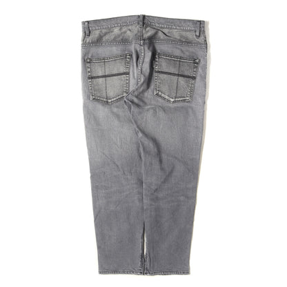 22SS USED加工 ツートーン ジップ テーパード ストレッチ デニム パンツ (7.5 ZIP TAPERED 2TONE MRP519 CTU229) / ジッパーフライ ジーンズ