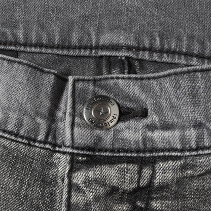 22SS USED加工 ツートーン ジップ テーパード ストレッチ デニム パンツ (7.5 ZIP TAPERED 2TONE MRP519 CTU229) / ジッパーフライ ジーンズ