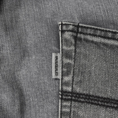 22SS USED加工 ツートーン ジップ テーパード ストレッチ デニム パンツ (7.5 ZIP TAPERED 2TONE MRP519 CTU229) / ジッパーフライ ジーンズ
