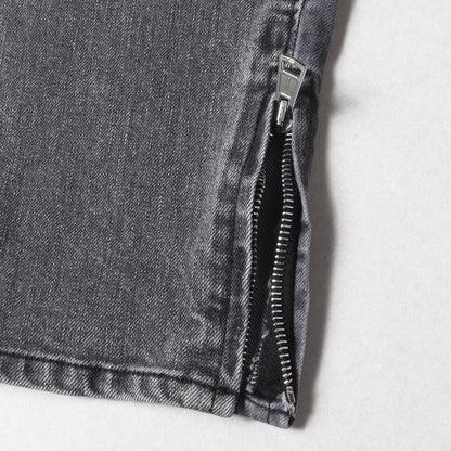 22SS USED加工 ツートーン ジップ テーパード ストレッチ デニム パンツ (7.5 ZIP TAPERED 2TONE MRP519 CTU229) / ジッパーフライ ジーンズ