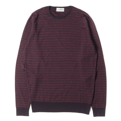 ボーダー ハイゲージ ウール ニット / セーター プルオーバー ニットソー