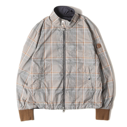 23AW ハウスチェック リバーシブル ハイネック ナイロン ダブルジップ ブルゾン (FLAMENNE I10911A00128 M2956) / ジャケット
