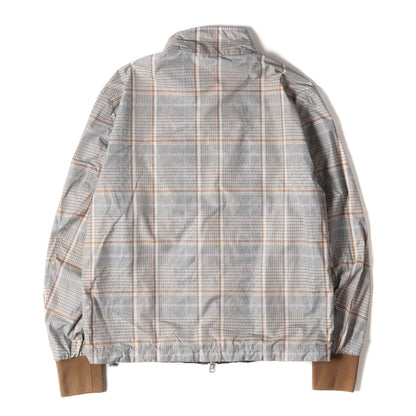 23AW ハウスチェック リバーシブル ハイネック ナイロン ダブルジップ ブルゾン (FLAMENNE I10911A00128 M2956) / ジャケット