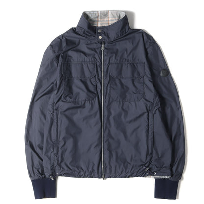 23AW ハウスチェック リバーシブル ハイネック ナイロン ダブルジップ ブルゾン (FLAMENNE I10911A00128 M2956) / ジャケット