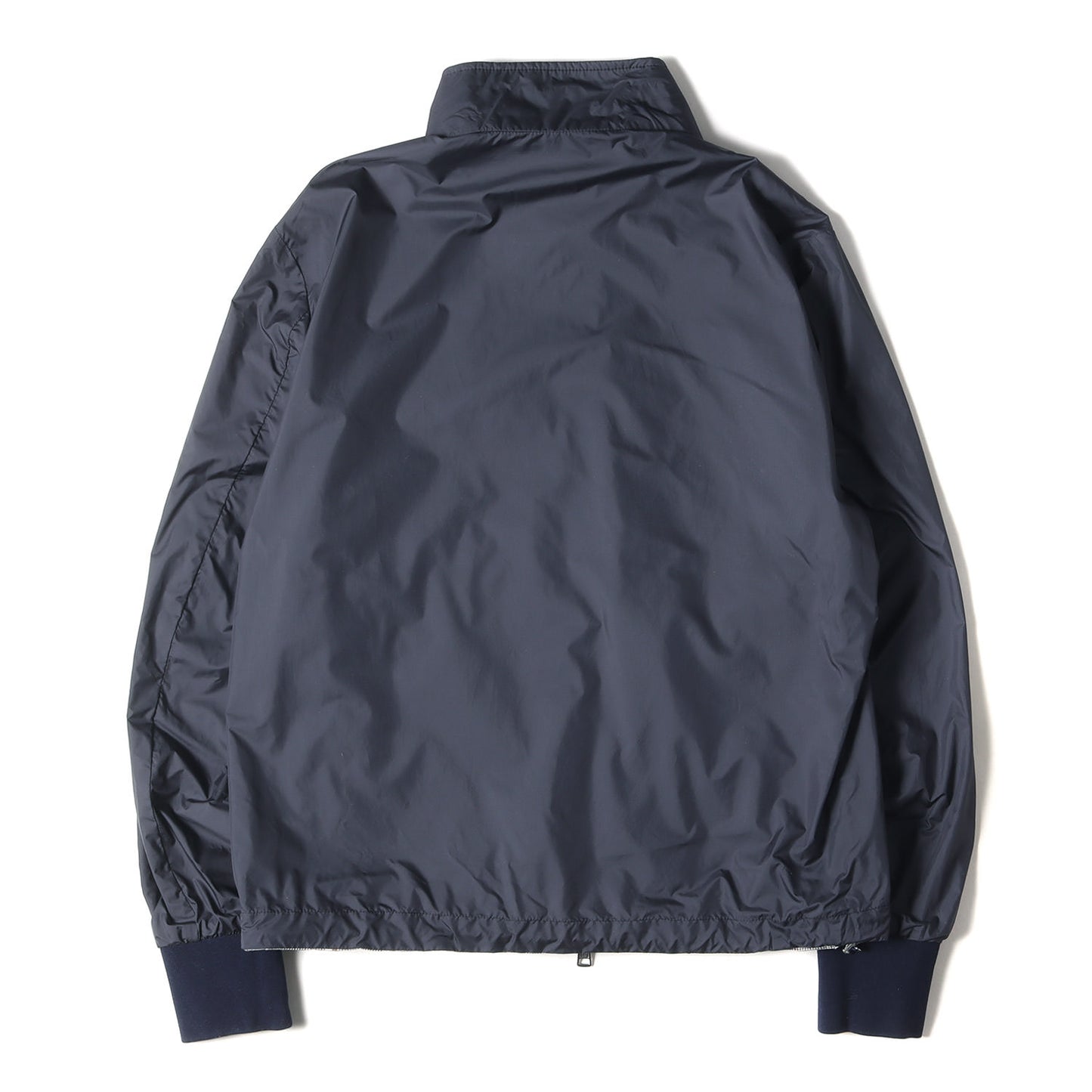 23AW ハウスチェック リバーシブル ハイネック ナイロン ダブルジップ ブルゾン (FLAMENNE I10911A00128 M2956) / ジャケット