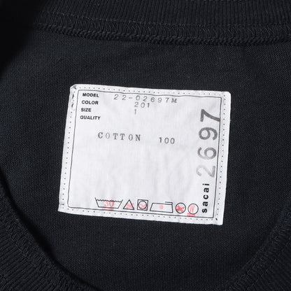 22SS ペイズリー バンダナ 切替 ジップポケット Tシャツ (Bandana Print T-Shirt 22-02697M)