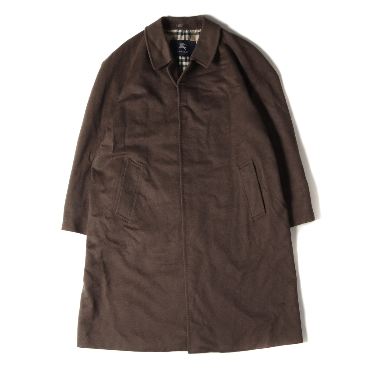 BURBERRY (バーバリー) カシミヤ アンゴラ ウール モッサ ステンカラー 