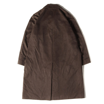 カシミヤ アンゴラ ウール モッサ ステンカラー コート / バルカラー バルマカーン 裏地ノバチェック LONDON