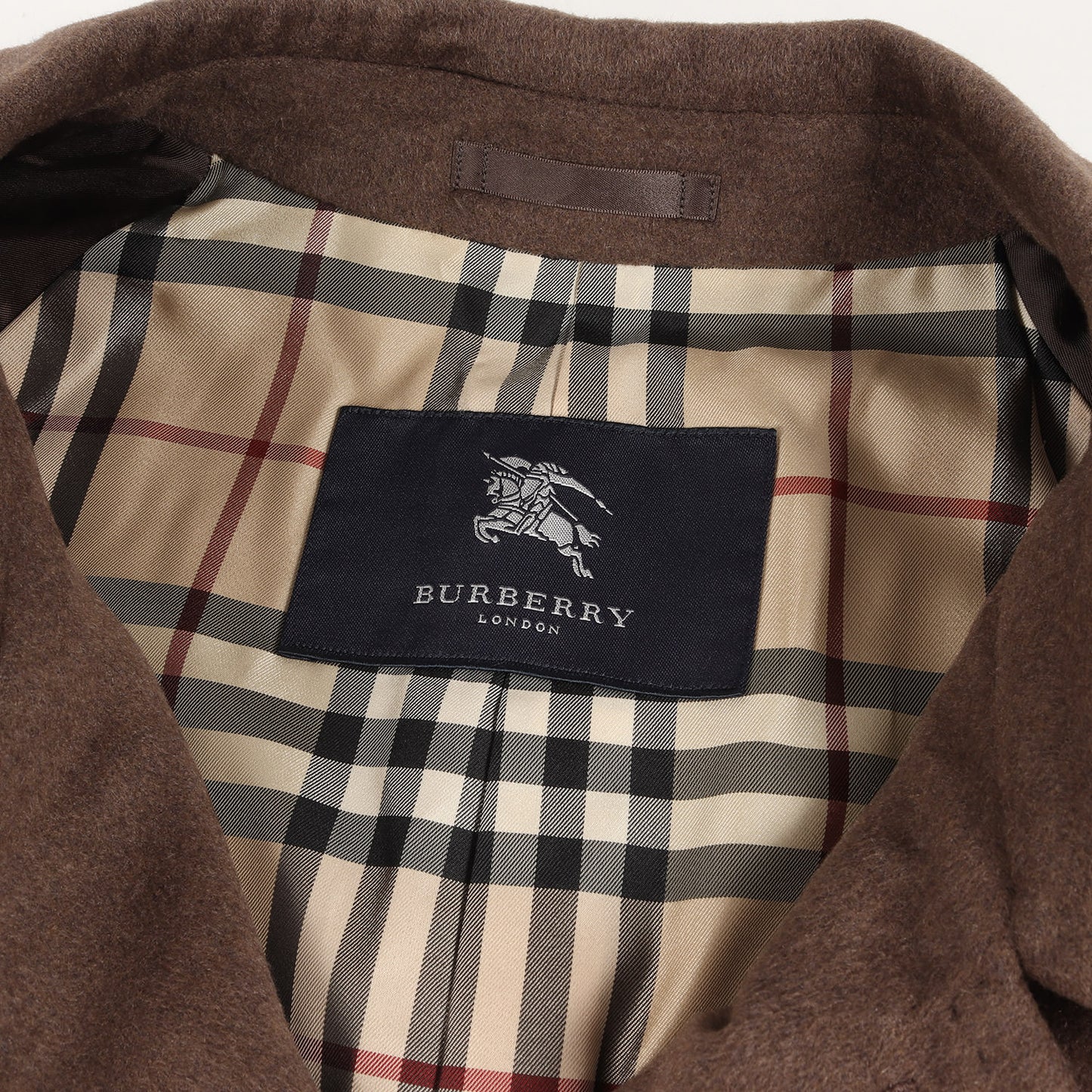 カシミヤ アンゴラ ウール モッサ ステンカラー コート / バルカラー バルマカーン 裏地ノバチェック LONDON